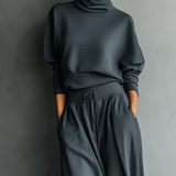 Conjunto de Punto de Pantalones Amplios