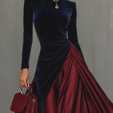 Lira - Vestido largo bicolor