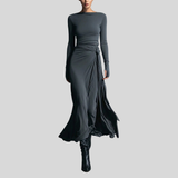 Naiara – Vestido midi con nudo lateral