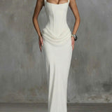 Leonor - Vestido maxi de escote cuadrado