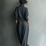 Conjunto de Punto de Pantalones Amplios