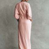 Vestido Maxi de Lino con Escote en V