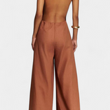 Belén Mono Halter de Pierna Ancha con Caída Radiante