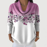 Alora Azul | Suéter floral con cuello suave