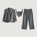 Dolce™ - Conjunto de tres piezas con blazer de doble botonadura