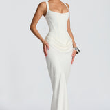 Leonor - Vestido maxi de escote cuadrado