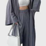 Caspian Conjunto Relajado de Dos Piezas con Kimono Largo