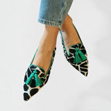 Laura | Mocasines de Leopardo con Borlas